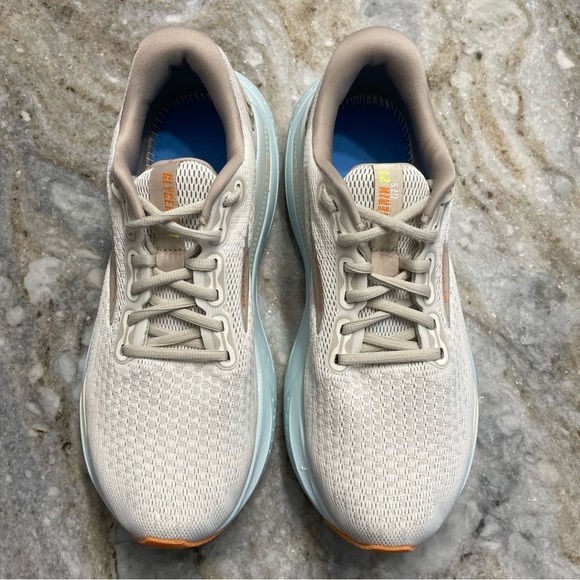 BROOKS Glycerin GTS 21 Running Shoes Coconut Aqua Autumn Sunset Size 10 Medium - Picture 2 of 14